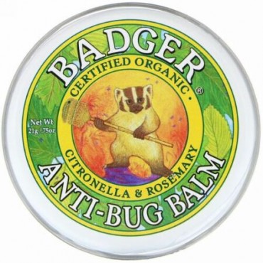Badger Company, 虫除けバーム、シトロネラ & ローズマリー、0.75オンス(21 g)
