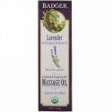 Badger Company, アロマテラピーマッサージオイル、 ラベンダーとベルガモット&バルサムファー、 4液量オンス (118 ml)