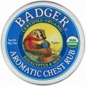 Badger Company, アロマティック･チェストラブ(胸に塗る薬)、ユーカリ&ミント、2 oz (56 g)