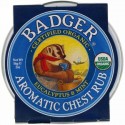 Badger Company, アロマティック･チェストラブ(胸に塗る薬)、ユーカリ&ミント、2 oz (56 g)