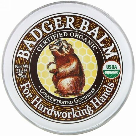 Badger Company, Badger バーム, フォア・ハードワーキング・ハンズ, .75 oz (21 g)