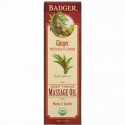Badger Company, Deep Tissue Massage Oil, Ginger with Arnica & Cayenne, 4 fl oz (118 ml)