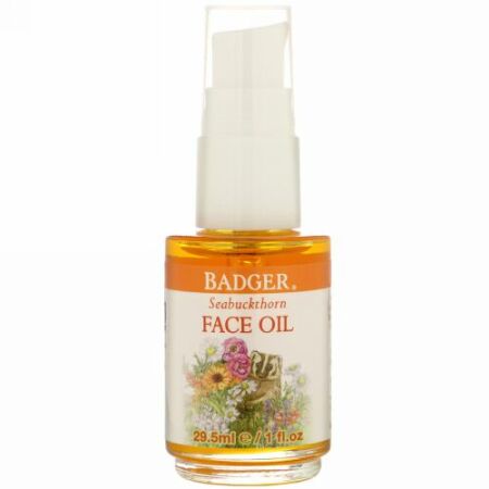 Badger Company, Face Care, Seabuckthorn Face Oil, 1 fl oz (29.5 ml)