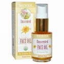 Badger Company, 無香フェイスオイル、敏感肌用、1 fl oz (29.5 ml) (Discontinued Item)