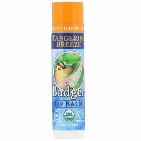 Badger Company, Lip Balm, Tangerine Breeze, .15 oz (4.2 g)