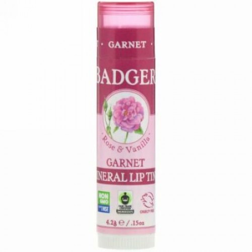 Badger Company, ミネラルリップティント、ガーネット、.15 oz (4.2 g)