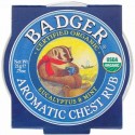 Badger Company, オーガニック アロマティック チェスト ラブ, ユーカリ & ミント, .75 oz (21 g)