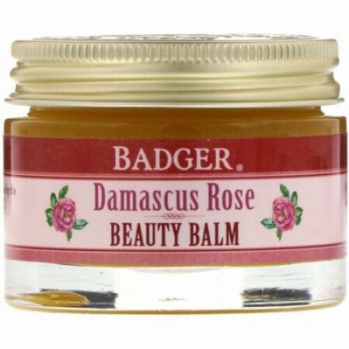 Badger Company, オーガニックビューティバーム、ダマスクバラ、28g（1oz）