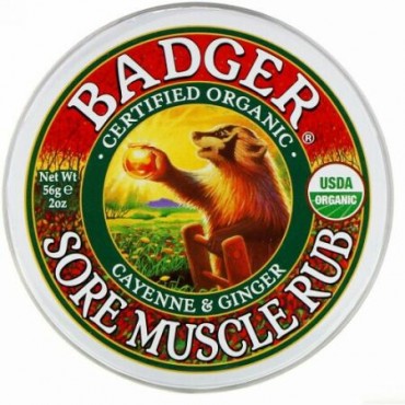 Badger Company, ソアマッスルラブ、 カイエン&ジンジャー、 2オンス (56 g)