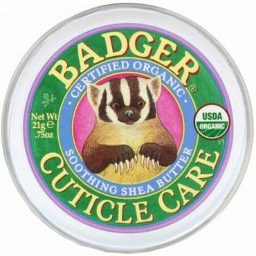 Badger Company, オーガニックキューティクルケア、スージングシアバター、21 g（.75 oz）