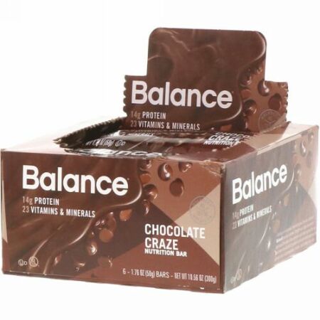 Balance Bar, 栄養補給バー、チョコレート味、6本、各50g (Discontinued Item)