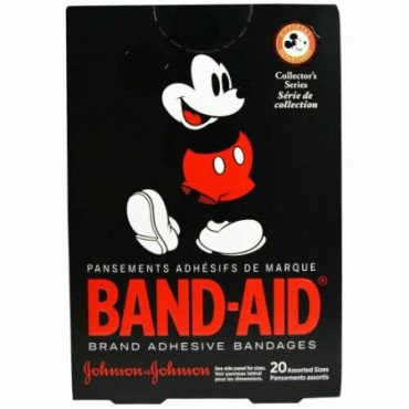 Band Aid, Adhesive Bandages, Disney Mickey Mouse, 20 Assorted Sizes (Discontinued Item)