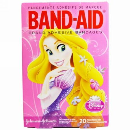 Band Aid, 粘着包帯、ディズニープリンセス、20種類のサイズ (Discontinued Item)