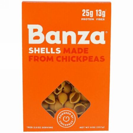 Banza, シェルチックピー（ひよこ豆）、パスタ、8オンス (227 g) (Discontinued Item)