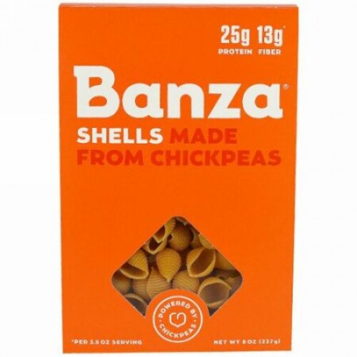 Banza, シェルチックピー（ひよこ豆）、パスタ、8オンス (227 g) (Discontinued Item)
