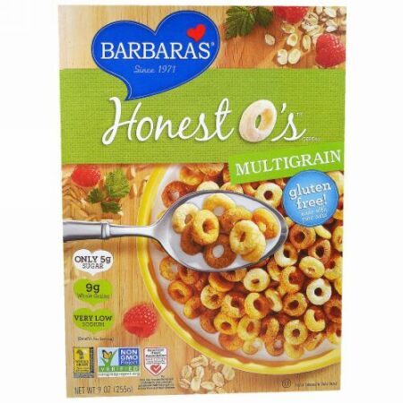 Barbara's Bakery, オネスト・O・シリアル、マルチグレイン、9オンス（255 g） (Discontinued Item)