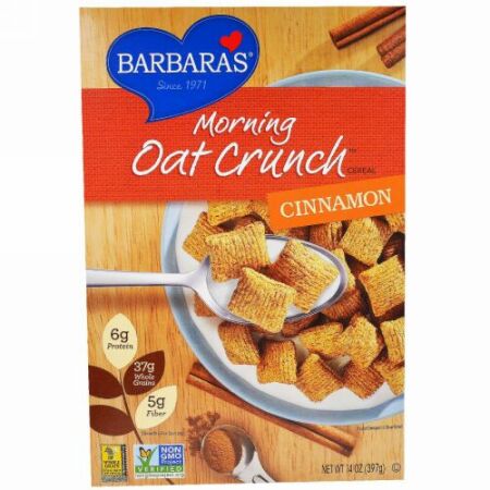 Barbara's Bakery, モーニングオーツクランチシリアル、 シナモン、 14 oz (397 g) (Discontinued Item)