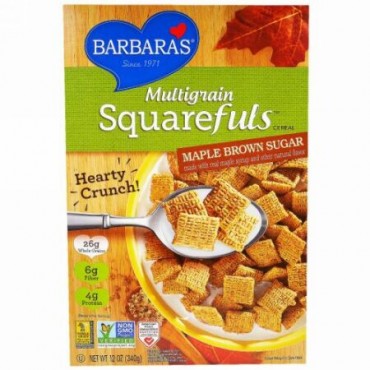 Barbara's Bakery, マルチグレイン・スクエアフルス・シリアル（正方形のオーガニックシリアル）、12オンス（340 g） (Discontinued Item)