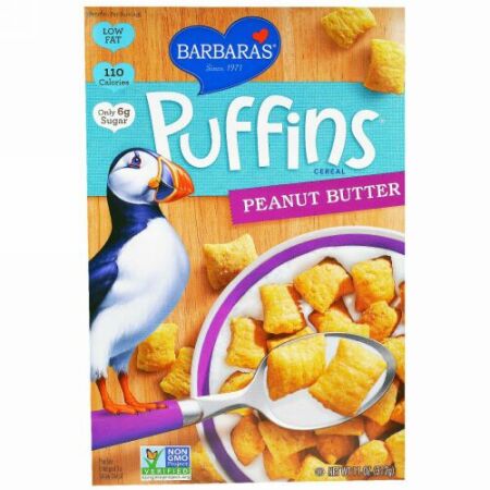 Barbara's Bakery, Puffinsシリアル、ピーナッツバター味、312g (Discontinued Item)