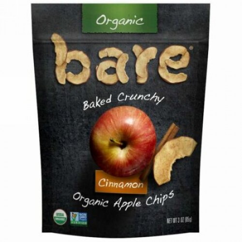 Bare Snacks, Baked Crunchy, Organic Apple Chips, Cinnamon, 3 oz (85 g) (Discontinued Item)