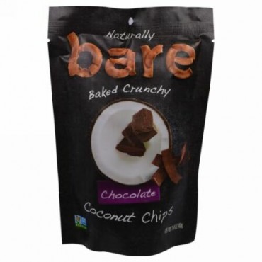 Bare Snacks, ベイクドクランチーココナッツチップス、チョコレート、1.4 oz (40 g) (Discontinued Item)