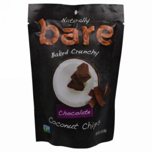 Bare Snacks, ベイクドクランチーココナッツチップス、チョコレート、1.4 oz (40 g) (Discontinued Item)