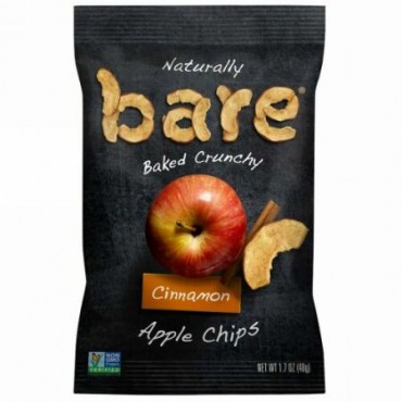 Bare Snacks, Naturally Baked Crunchy, Apple Chips, Cinnamon, 1.7 oz (48 g) (Discontinued Item)