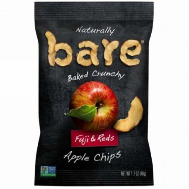 Bare Snacks, 自然な方法でオーブン調理したカリカリのアップルチップス、フジ & レッズ, 1.7 oz (48 g) (Discontinued Item)