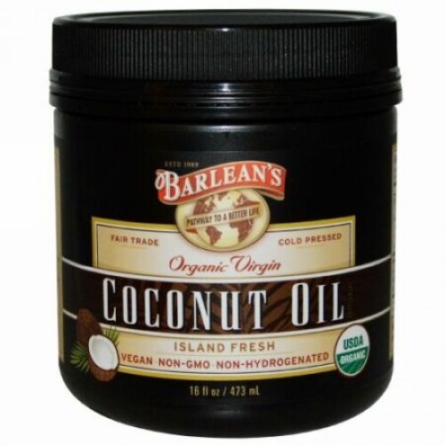 Barlean's, オーガニックバージンココナッツオイル 16 fl oz (473 ml)