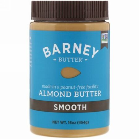 Barney Butter, アーモンドバター、 スムース、 16 オンス (454 g)