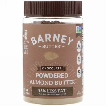 Barney Butter, バーニーバター、 パウダーアーモンドバター、チョコレート、8 oz (226 g) (Discontinued Item)