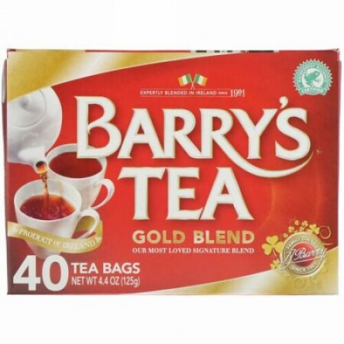 Barry's Tea, ゴールドブレンド、ティーバッグ40個、125g（4.4oz）