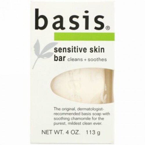 Basis, センシティブスキンバー, 4 オンス(113 g)