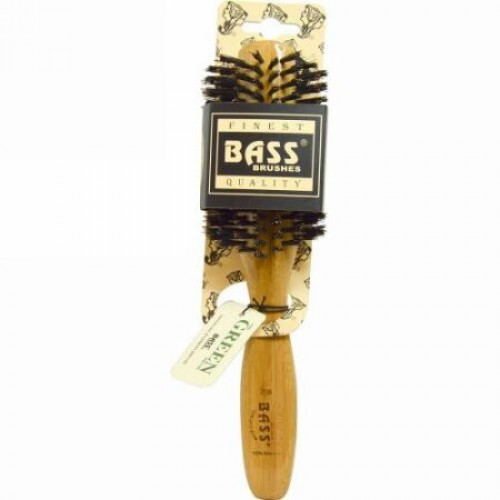 Bass Brushes, クラシックな円形のスタイル, ヘアブラシ, 100%野生のイノシシ毛, 竹の柄, 1ヘアブラシ (Discontinued Item)