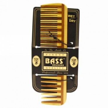 Bass Brushes, ラージ・ウッド・コーム、ワイド・トゥース/ファイン・コンビネーション