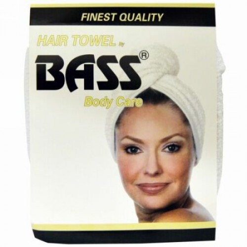 Bass Brushes, スーパー吸収ヘア タオル、 ホワイト、 1 個 (Discontinued Item)