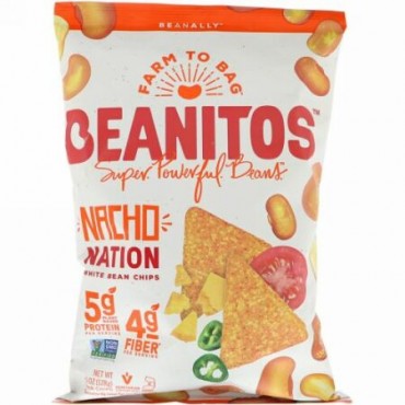 Beanitos, White Bean Chips, Nacho Nation, 4.5 oz (128 g) (Discontinued Item)