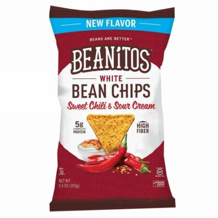 Beanitos, ホワイトビーンチップス、スウィートチリ＆サワークリーム、5.5オンス（155オンス） (Discontinued Item)