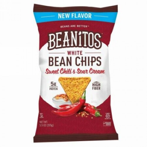 Beanitos, ホワイトビーンチップス、スウィートチリ＆サワークリーム、5.5オンス（155オンス） (Discontinued Item)