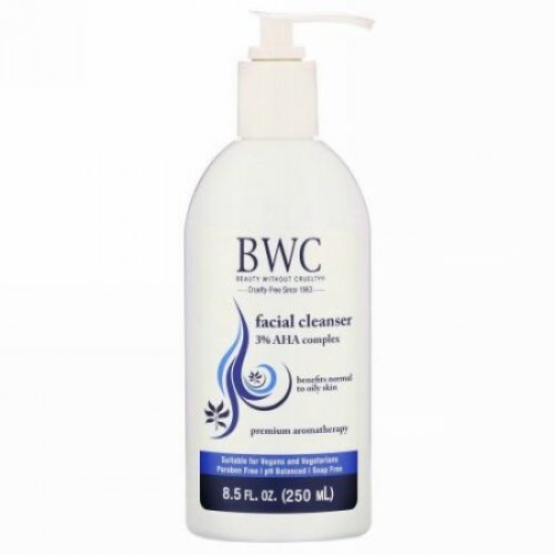 Beauty Without Cruelty, フェイシャルクレンザー、3％AHAコンプレックス、250ml（8.5fl oz）