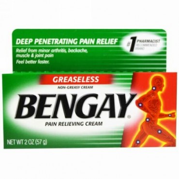 Bengay, 痛み止めクリーム、オイル不使用、2 oz (57 g) (Discontinued Item)