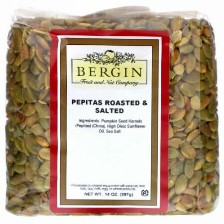 Bergin Fruit and Nut Company, ロースト・ソルト・ペピータナッツ, 14 オンス