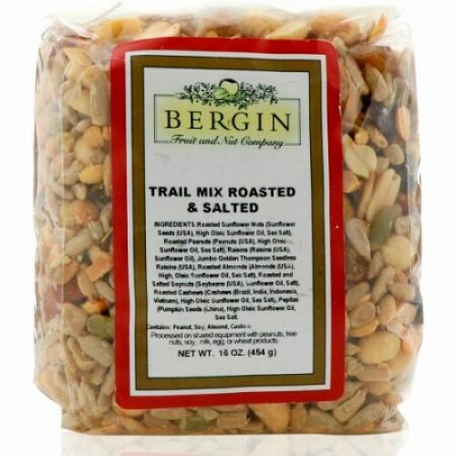 Bergin Fruit and Nut Company, トレイルミックス・ロースト＆ソルト, 16 オンス (454 g) (Discontinued Item)