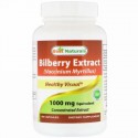 Best Naturals, Bilberry Extract (Vaccinium Myrtillus), 1000 mg , 90 Capsules (Discontinued Item)