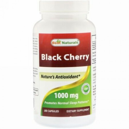 Best Naturals, ブラックチェリー、1000mg、180錠 (Discontinued Item)