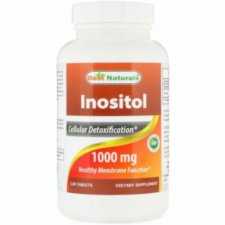 Best Naturals, イノシトール、1000mg、120錠 (Discontinued Item)
