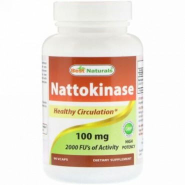 Best Naturals, Nattokinase, 100 mg, 90 Vcaps (Discontinued Item)