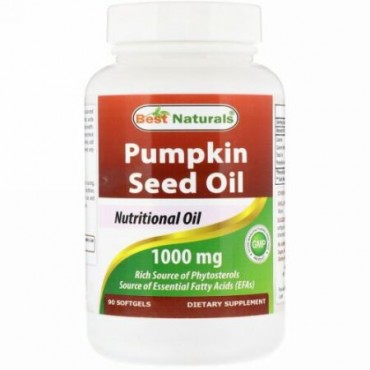 Best Naturals, Pumpkin Seed Oil, 1000 mg,  90 Softgels (Discontinued Item)