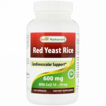 Best Naturals, Red Yeast Rice, with CoQ10, 600 mg, 120 Capsules (Discontinued Item)