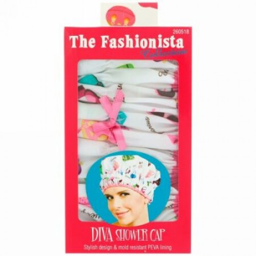 Betty Dain Creations, LLC, ファッショニスタコレクション、ディーヴァシャワーキャップ、シャワーキャップ1つ (Discontinued Item)